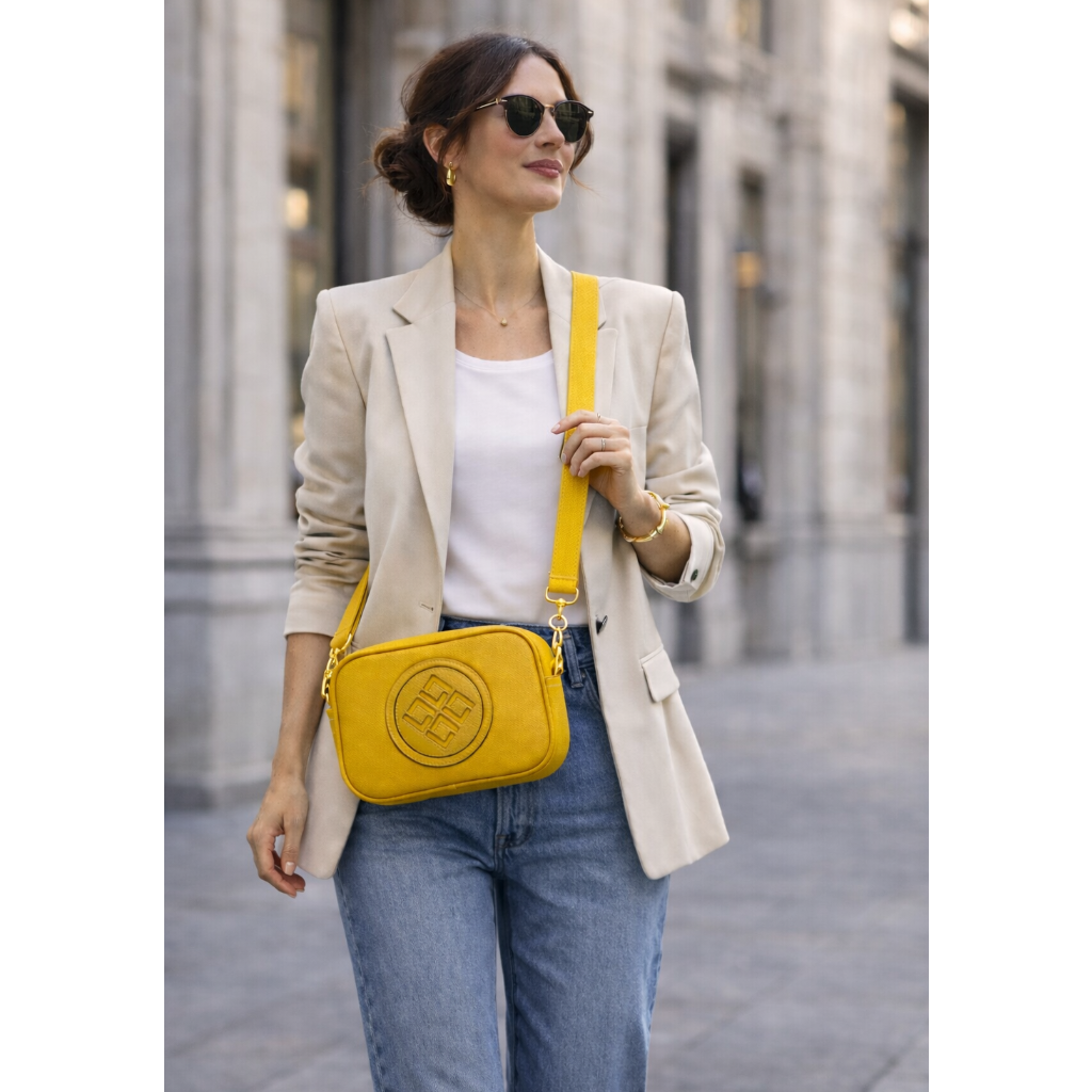 Bolso Abby amarillo mujer vursse outfit