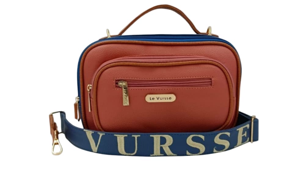 BOLSO AZUL CON SALMON MONACO