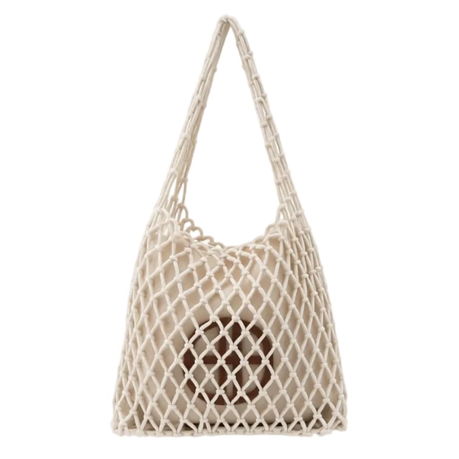 BOLSO MARFIL TEJIDO 1225  con funda interna