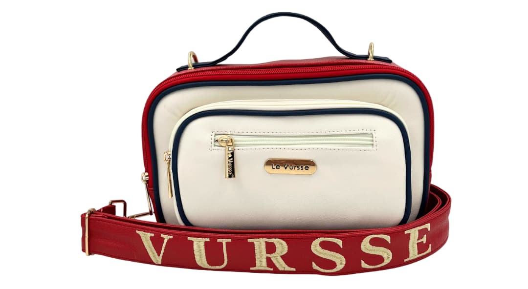 BOLSO ROJO CON AZUL MONACO