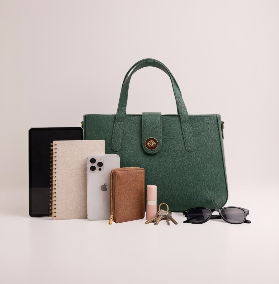 Bolso Eje verde pino mujer vursse funcionalidad