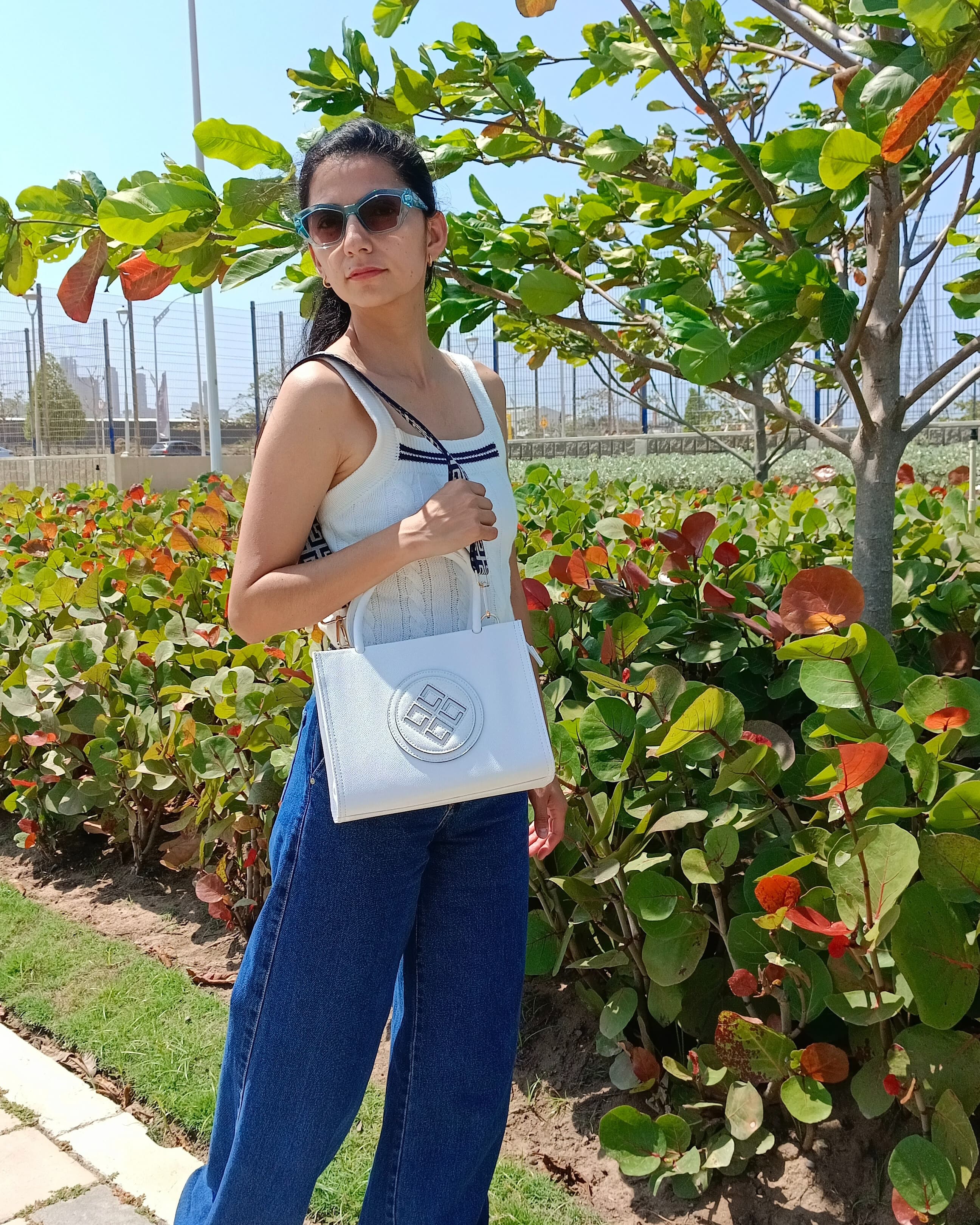 Bolso para mujer Dennis blanco vursse outfit