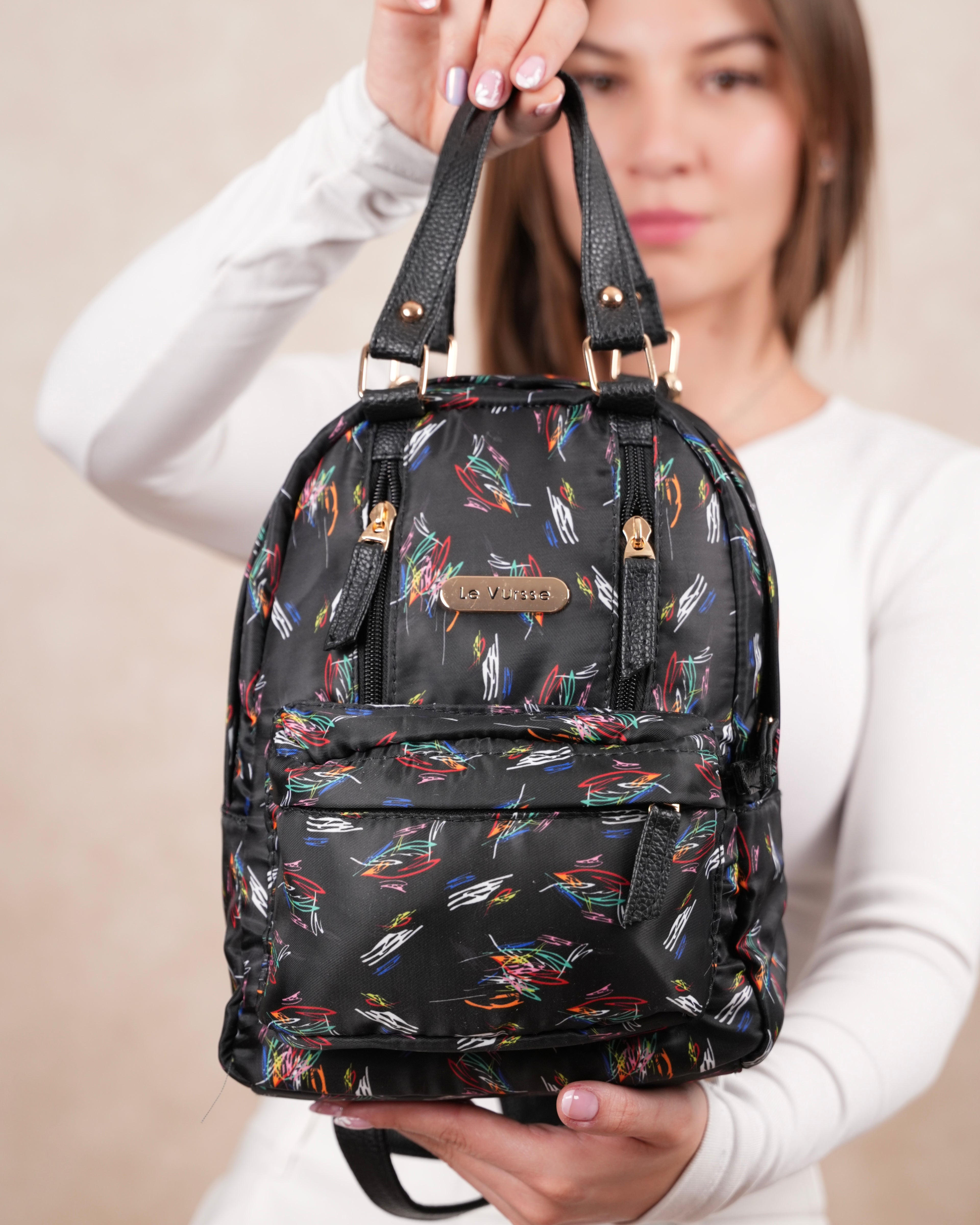 Morral para mujer estampado trazos soled vursse